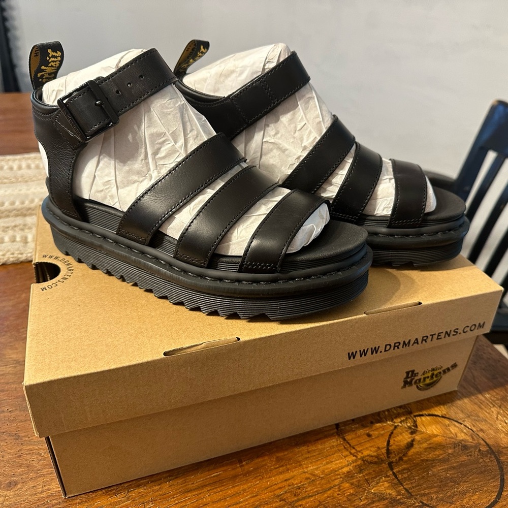 Dr. Martens Blaire Brando Sandal in Black